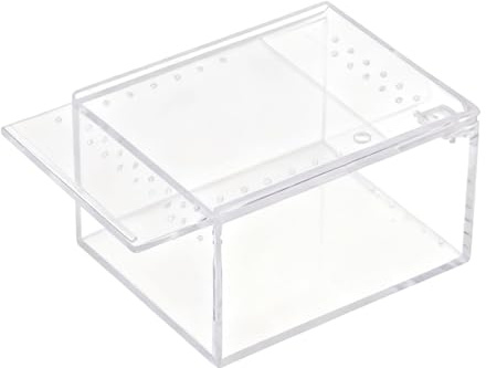Terrario de arañas - Transparente de cría y alimentación - Pequeño terrario acrílico - para lagartos Ranas Geckos cangrejos ermitaños Caracoles Tortugas observación cría alimentación