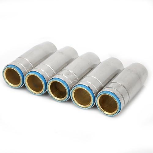 CHICIRIS Conical Gas Nozzle 15Mm Durable 5 Pcs Set For Binzel MB 25AK MIG MAG Welding Torch, Replace Old Parts, Ideal For Welders, Electroplating Copper