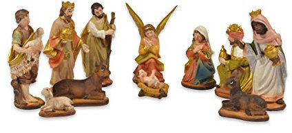 Riffelmacher 78300 - Figuren für die Weihnachtskrippe Krippenfiguren - Weihnachten und Dekoration 12 Stück