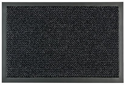 Quartz Doormat/Door mat – door mat, Dirt Col. 042 DARK GREY RUG IN TWO SIZES, Non-Slip, Durable, Absorbent, Underfloor Heating, Washable at 30 Degrees, Natural Material, grey, 90 x 150 cm