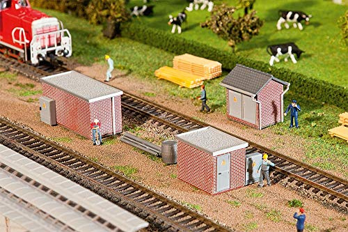 FALLER 120239-3 Trafostationen Backstein, Rot