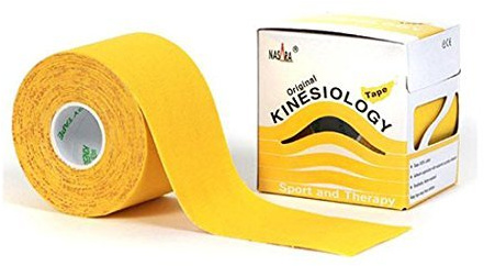 Nasara® Original Kinesiology Tape Sport Tape 4 Rollen in Einer Packung, gelb