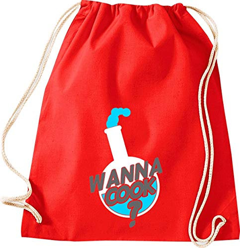 Sac de sport Sac de gym Wanna Cook ? verre Test Tube, Rot