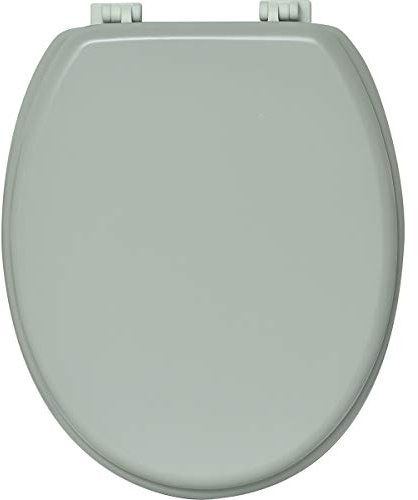 EVIDECO WC-Sitz oval massiv mandelgrün 44,5 cm Holz 4101146