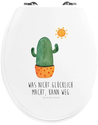 Mr. & Mrs. Panda Motiv WC Sitz Kaktus Sonne - Geschenk, Klobrille, Kakteen, Scheidung, Klodeckel, WC-Sitz, Geschenkidee, Toilette, Glück,