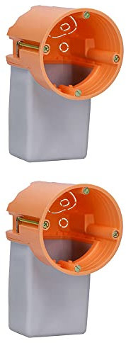 Voxura Hohlwand-Elektronikdose Tunneldose Gerätedose Schalterdose 75mm tief HW Ø 68mm Orange 2 Stück