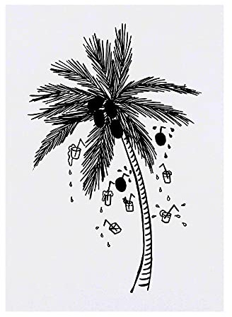 Azeeda 'Palm Tree & Drinks' Temporary Tattoo - A6 (TO00046522)