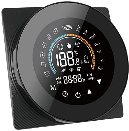 Splenssy WiFi Smart Thermostat für elektrische Heizung Digitaler Temperaturregler Großes LCD-Display Touch Button Sprachsteuerung Kompatibel mit Google Assistant & Amazon Alexa
