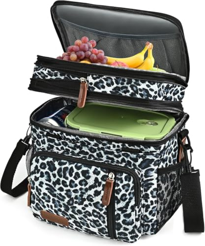 MIYCOO Insulated Lunch Bags for Women Men Large Lunch Box Leakproof Cooler Tote Bag Reusable with Adjustable Shoulder Belt | Leakproof & Waterproof, Portable, Large Soft Insulated Cooler bag for Adult, Work, Camping, Beach, Picnic, Travel
