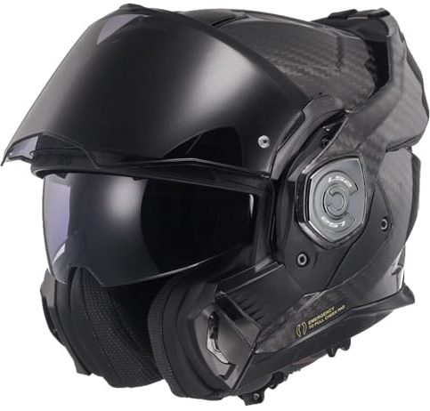 LS2, Klapphelm Motorrad ADVANT X Carbon Gloss Carbon, XS | Herausnehmbares, waschbares und atmungsaktives Innenfutter