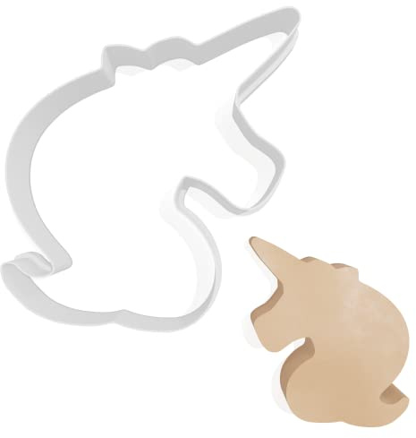 Cortador de galletas con cabeza de unicornio - 3 tamaños