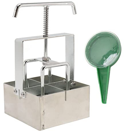 2 Zoll Soil Block Maker Manuelles Quad Soil Blocker Set Handheld Garden Blocking Tools mit Komfortablem Griff für Aussaat, Stecklinge, Gewächshäuser