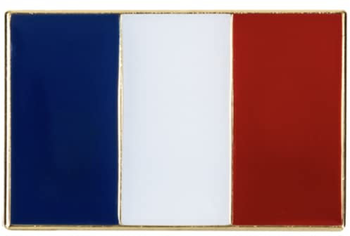 France Flag Lapel Pin – 2.4 x 1.5 cm Enamel Badge – Tricolour French National Pride Brooch – Gold Trim Collectible Accessory