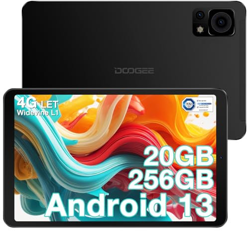 DOOGEE T20 Mini Pro 8 inch Tablet, Android 13, 20GB (8+12) RAM, 256GB ROM/1TB, Octa Core, 13MP, 5060mAh Battery, Midnight Black