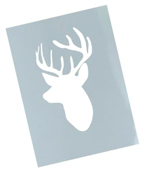 Schablone Hirsch - Tierschablone Malvorlage Hirschschablone Motivschablone Weihnachten - Karten Airbrush Küche Backen Weihnachtsdeko - zAcheR-fineT (DIN A6)