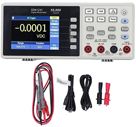 FLEXMAN XDM1241 Multimètre de Table Portable, Multimètre Numérique avec Support SCPI 3,5 Écran LCD Haute Résolution Double Ligne pour Instruments, Laboratoires, Usines