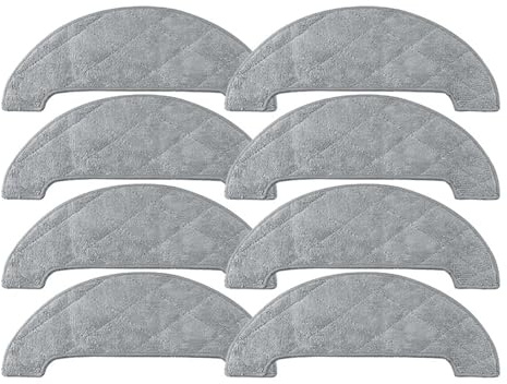 Vacuum Clenaer Replacement Spare Parts Accessories Main Side Brush Hepa Filter Mop Rag Wipe，Compatible For Venga VG RVC 3000 3001 (Color : 8 cleaning cloths)