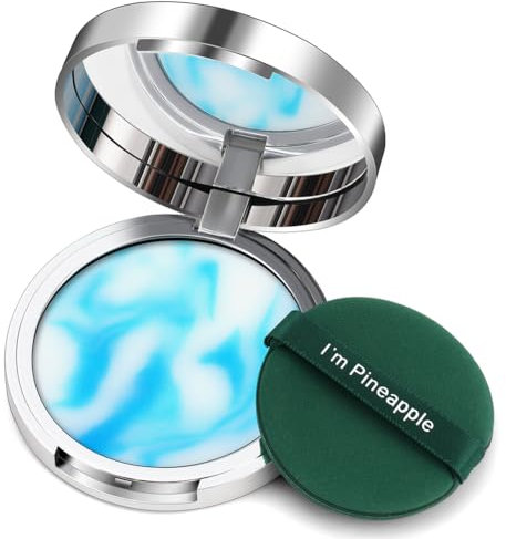 LOPHE Cipria da Viso Compatta in Gel, Effetto Naturale, Candy Bella Fissante Trucco, Sottile e Traspirante, Polvere Opacizzante a Lunga Durata