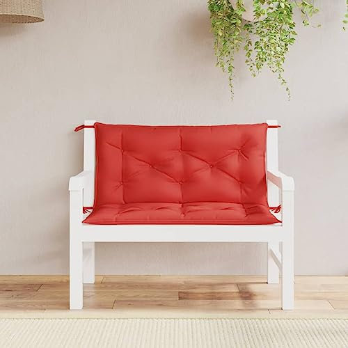 ShGaxin Gartenbank-Auflagen 2 STK. Rot 100x50x7 cm Oxford-Gewebe, Terrassenmöbel, Wetterfeste Bank, Outdoor Bank, Parkbank, Garten Banken, Deko Bank, Gartenmöbel - 361665