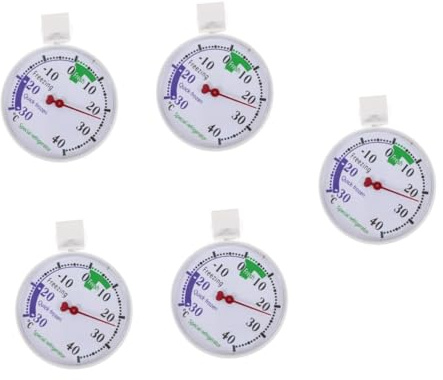 Mikinona 5St Kühlthermometer Kühler Thermometer Gefrierthermometer-Alarm Kühlraumthermometer Zeigerthermometer kühltrühe Gefriertemperaturanzeige Kühlschrank-Temperaturregler Plastik