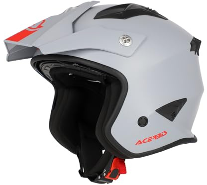 Acerbis Casco Jet Aria 2206, Adultos Unisex, Gris Luminoso (ral 7035), M