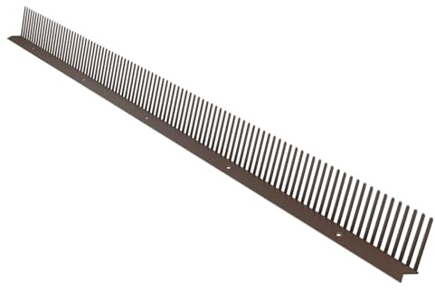 60mm Traufenlüftungskamm für Dach UV-beständiger Traufenkamm, Vogelschutz, Barriere gegen Vögel, Insekten & Schmutz 10 Stück x 1,0m lang (Dunkelbraun (RAL8019))