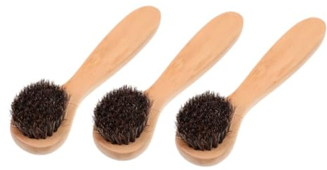 DRESSOOS 3stücke Teiliges Gesichtsreinigungsbürste Mit Natürlichem Borstenholzgriff Sanfte Manuelle Gesichts Und Körperpeelingbürste Für Hautpflege Und Tiefenreinigende Massage