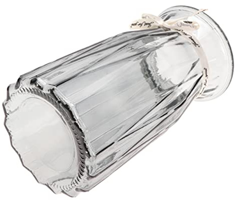 Transparente Glasvase Blumenflasche Weihnachten Party für Tisch und Zuhause | Modernes Glas, Klare Form, Nordischer Stil, Passend für Bürodekoration und Hydrokultur