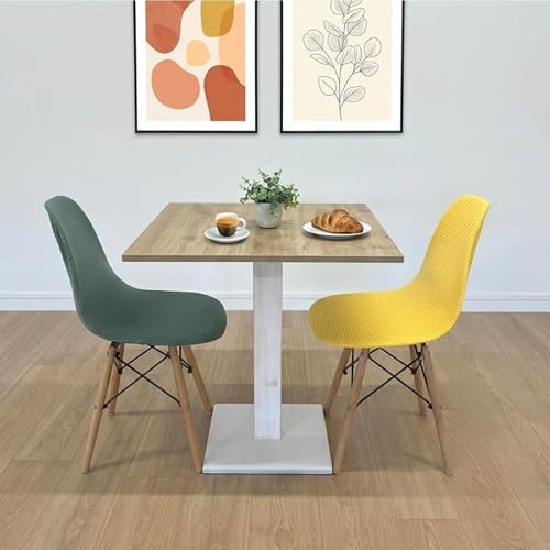 Generico Bistrotisch mit quadratischem Mittelfuß 60/70/80 cm verschiedene Farben (Eiche CADIZ A475 - weiß, 60 x 60)