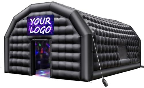 VEVOR Tenda da Discoteca Gonfiabile, 9 x 6 x 4 m, con Ventilatore da 1100 W e Sacco di Sabbia, Tenda da Discoteca Gonfiabile Ventilata con 2 Finestre, per Eventi, Compleanni, Matrimoni e Feste