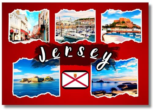 Jersey Kühlschrankmagnet- Souvenir - Reiseandenken, Jersey Geschenk für Reisende, Channel Islands Mitbringsel 291125 Jersey aimant de refrigerateur calamita de frigorifero iman de nevera