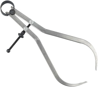 Helilyco Pinza Vernier para torneado de madera, herramienta de medición externa de acero al carbono de 100, 150 y 200 mm, para torno de madera, calibre portátil