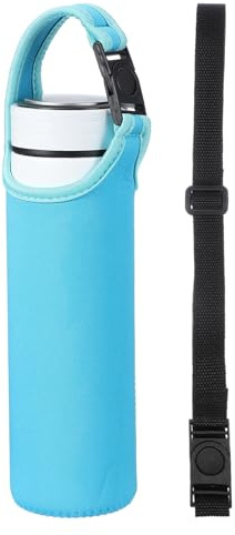 QUARKZMAN 2 Fundas De Neopreno Para Botella De Agua 2 Correas Azul