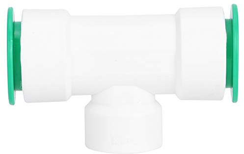 Kuuleyn Connettore a T, 1 pezzo 32 mm Raccordo a pressione, Plastica a prova di perdite Durevole Facile da installare Filettatura femmina 3/4 per Impianti idraulici Miglioramento