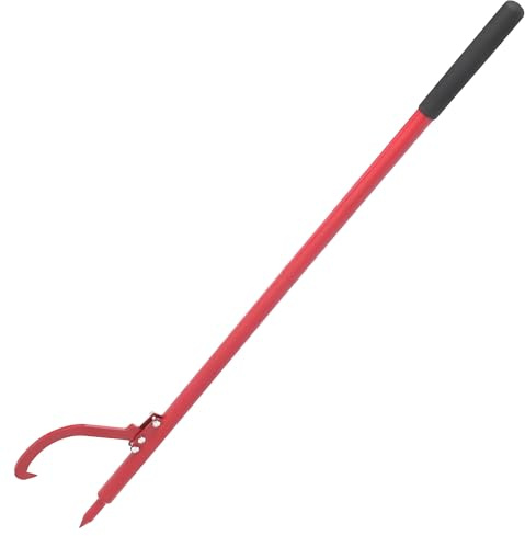 Garvee Outil professionnel pour bûcheronnage – Peavey à bûches 60 Pouces(152cm) robuste avec crochet cant réglable – Poignée antidérapante – Acier haute résistance, Rougeâtre (teinte) chinois