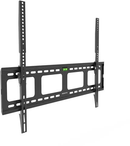Mount-It! Heavy-Duty Fixed Tilt TV Wall Mount for 43–90 Inch Flat Screen TVs | Low Profile 1.5” Slim Design | VESA 100x100 to 800x600 | 220 lb Capacity | 8° Downward Tilt | 16”/24” Stud Installation