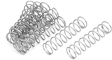 sourcingmap 10 Stück 0.8mmx12mmx50mm 304 Druckfedern aus Edelstahl Silber de