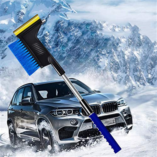 WYGC Auto Eiskratzer Schneebürste Schneeschaufel Glas Qingxue Enteisungsschaufel Einstellbar Rindfleisch Sehne Auftauen Schneebürste Mit Sicherheitshammer