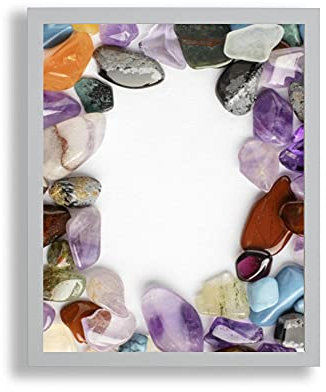 arte-tuo Bilderrahmen Opal N | 48x64 cm | Silber | klares Kunstglas | Poster Puzzle Diamond Painting Drucke