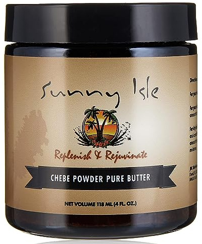 Sunny Isle Jamaican Black Castor Oil Pure Butter Infused with Chebe Powder 4oz (118ml)