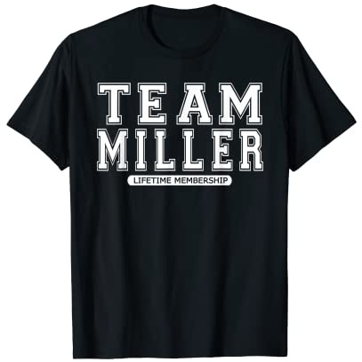 Team MILLER Famille Reunion Crew Cadeau pour membre de l'équipe T-Shirt