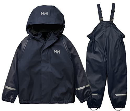 Helly Hansen pojke K Bergen fleece PU regnset 2.0 byxor, marinblå, 3 år UK
