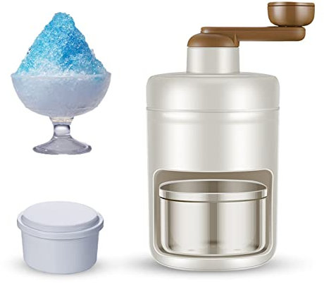 Zueyen Trituradora de hielo manual Rotary - Cócteles Slush Machine Ice Cube Crusher - con bandejas de cubitos de hielo - para bar, cocina, accesorios para bebidas heladas (SYPBJ-001)