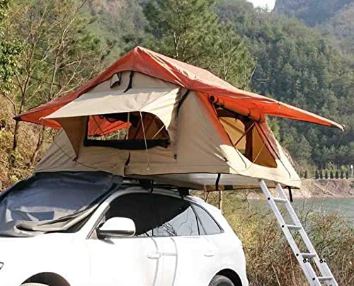 Dachzelt Haus Auto SUV Reisebett Vollautomatisches Outdoor-Camping Selbstfahrende Tour Klappbares Autozelt für Reisecamping (orange)