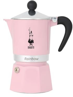 Bialetti Rainbow Kaffeemaschine, Metall, Pinke Farbe, 3 Tassen