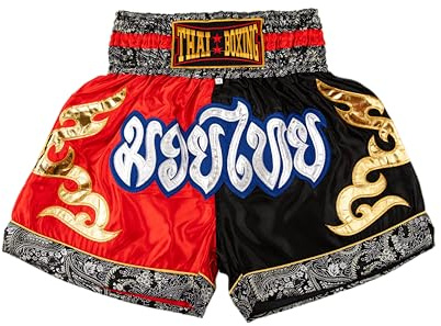 MUAY NATION Pantaloncini da Muay Thai per uomo e donna, taglio aderente, per MMA, boxe, kickboxing, arti marziali
