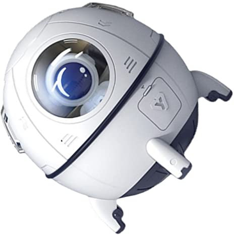 PRETYZOOM Raumschiff Luftbefeuchter Aus Abs Kunststoff Usb Betrieben Großes Sprühvolumen 40 Ml/h Mit Bunter Led Nachtlichtfunktion Für Schlafzimmer Und Kinderzimmer