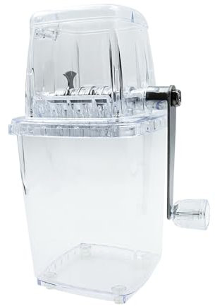 Hsthe Sea Ice Crusher Machine with Stainless Steel Metal Teeth Hand-Cranked Ice Shaver for Party Bars Restaurants