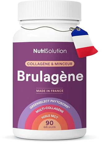 Brulagène : Brûleur de Graisse Puissant avec Collagène - Pour une Perte de Poids Rapide et Efficace - Soutient le Métabolisme et la Santé de la Peau - 90 Gélules - Fabriqué en France (1)