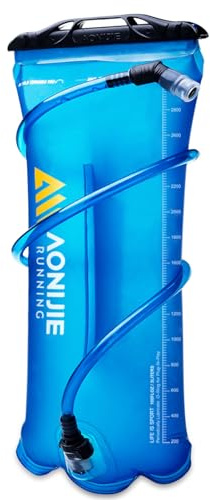 Azarxis 1,5L 2L 3L Sacca d’Acqua per Zaino TPU Sacca Idrica con Tubo Borraccia Morbida Running Sacca Idratazione per Bici MTB Trail Corsa (TPU - 3 L)